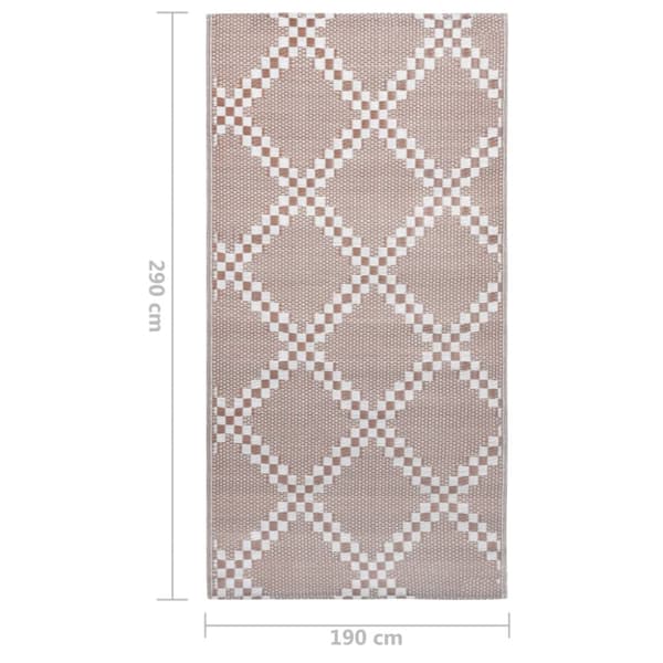 vidaXL udendørstæppe 190x290 cm PP brun -  Udendørstæpper