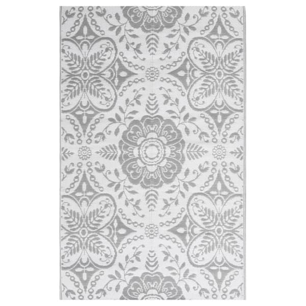 vidaXL Utomhusmatta ljusgrå 140x200 cm PP -  Utomhusfiltar