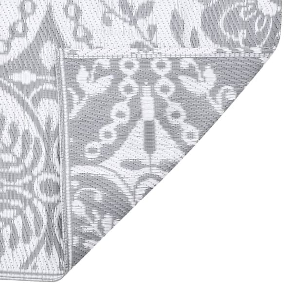 vidaXL Utomhusmatta ljusgrå 140x200 cm PP - Utomhusfiltar