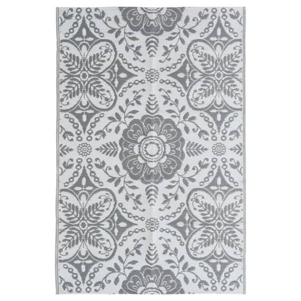 vidaXL udendørstæppe 120x180 cm PP lysegrå -  Udendørstæpper