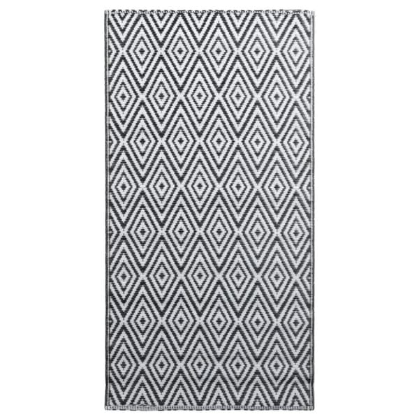 Udendørstæpper - Living udendørstæppe 160x230 cm PP hvid og sort