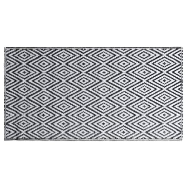 Udendørstæpper - Living udendørstæppe 160x230 cm PP hvid og sort