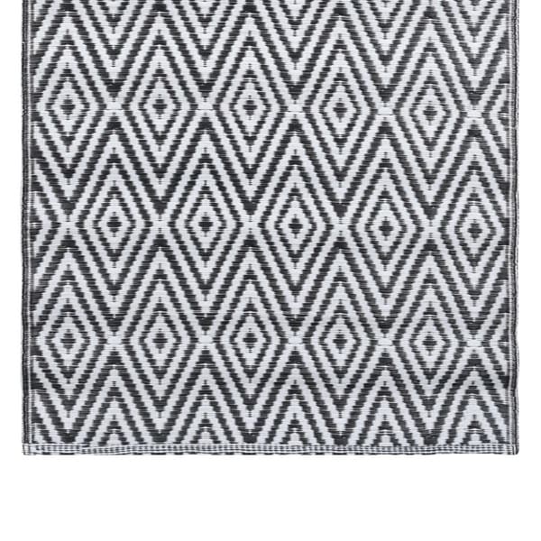 Udendørstæpper - Living udendørstæppe 160x230 cm PP hvid og sort