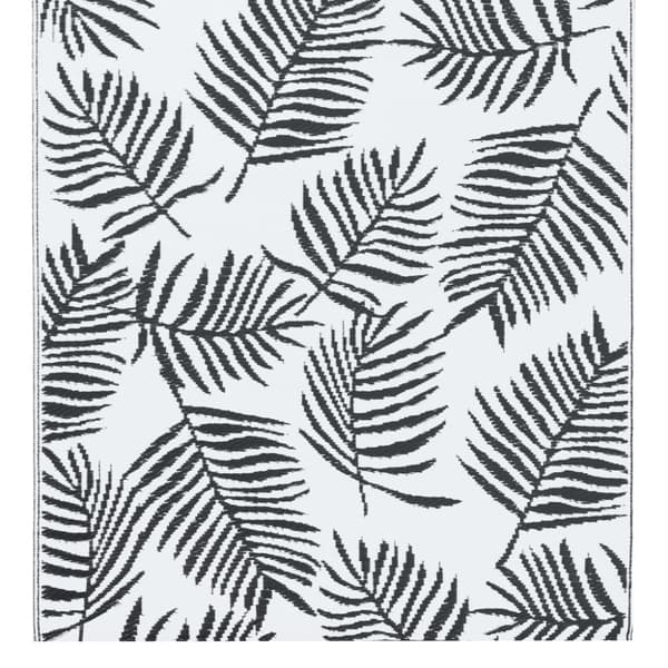 Utomhusmatta vit och svart 160x230 cm PP - Utomhusmatta - Utomhusmattor - Home & Living
