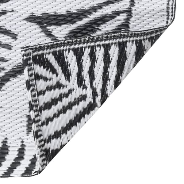 Utomhusmatta vit och svart 160x230 cm PP - Utomhusmatta - Utomhusmattor - Home & Living