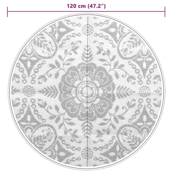 vidaXL Uteteppe ARAKIL blå Ø120 cm PP