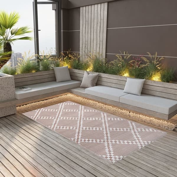 Utomhusmatta brun 120x180 cm PP
