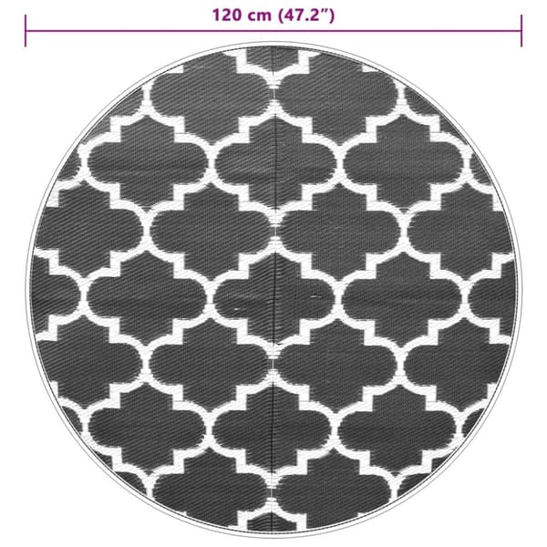 Utomhusmatta blå Ø120 cm PP