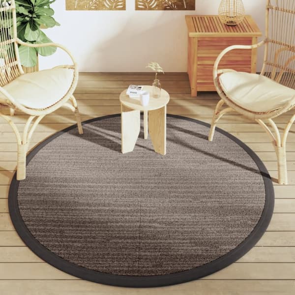 Utomhusmatta brun Ø160 cm PP