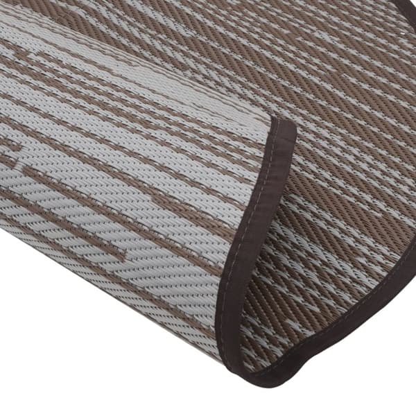 Utomhusmatta brun Ø160 cm PP