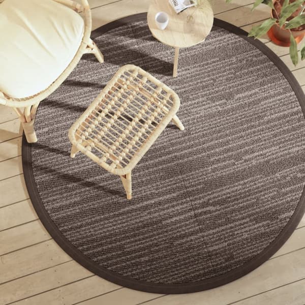 Utomhusmatta brun Ø160 cm PP