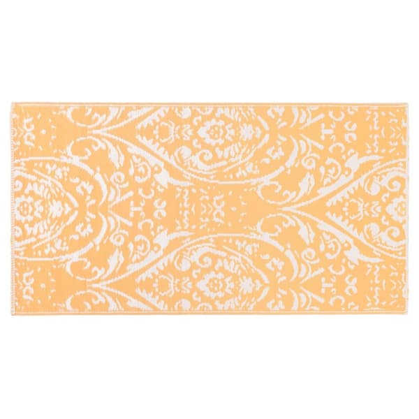 Utomhusmatta orange och vit 160x230 cm PP