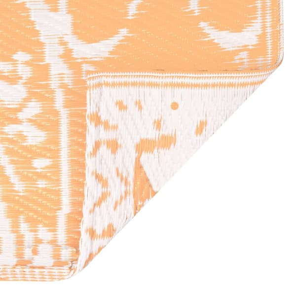 Utomhusmatta orange och vit 160x230 cm PP