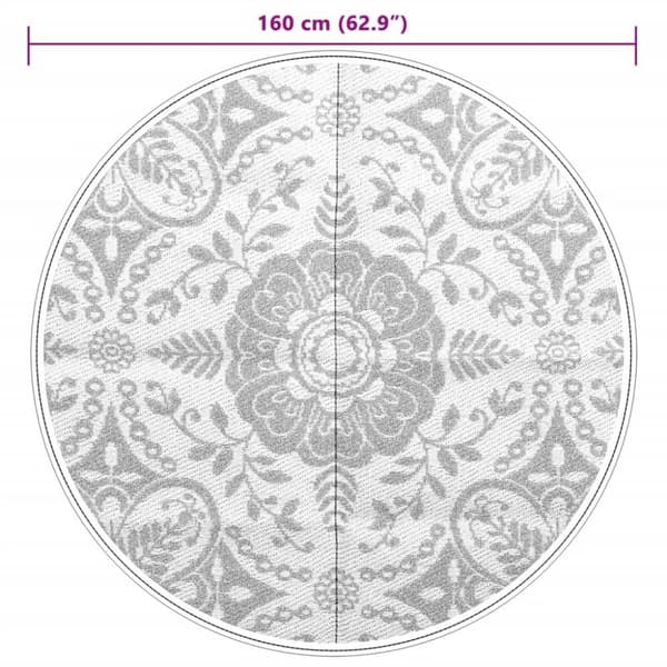 Utomhusmatta babyblå Ø160 cm PP