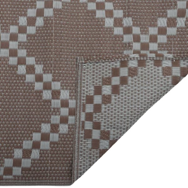 vidaXL udendørstæppe ARAKIL 80x250 cm PP Brun