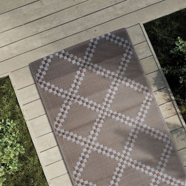 vidaXL udendørstæppe ARAKIL 80x250 cm PP Brun