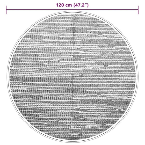 vidaXL Ulkomatto ARAKIL ruskea Ø120 cm PP