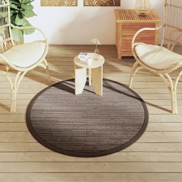 vidaXL Ulkomatto ARAKIL ruskea Ø120 cm PP