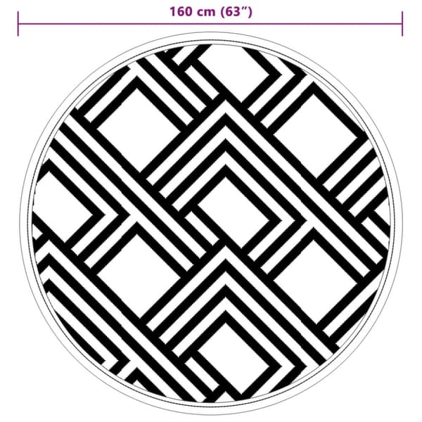 vidaXL Uteteppe ARAKIL grå Ø160 cm PP