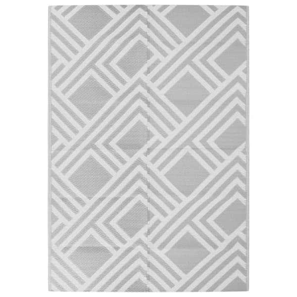 vidaXL Utomhusmatta ARAKIL grå 140x200 cm PP