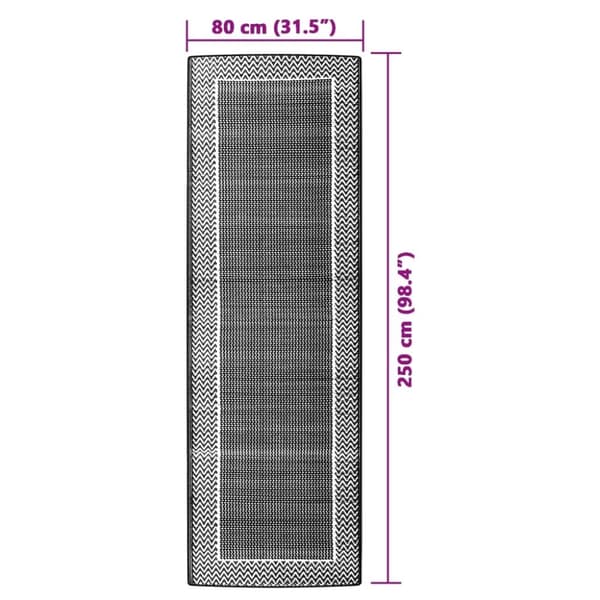 vidaXL udendørs gulvtæppe 80x250 cm PP grøn