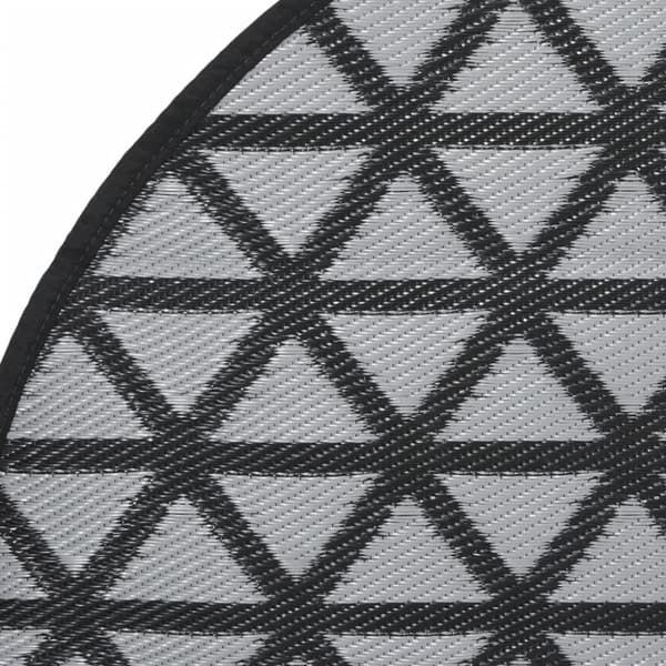 vidaXL Ulkomatto ARAKIL musta Ø120 cm PP