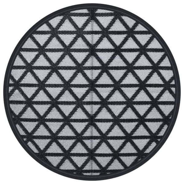 vidaXL Ulkomatto ARAKIL musta Ø120 cm PP