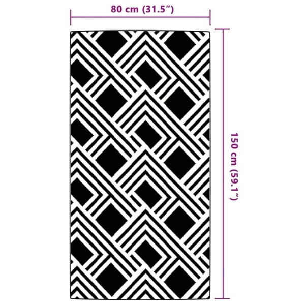 vidaXL Utomhusmatta ARAKIL grå 80x150 cm PP