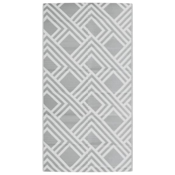 vidaXL Utomhusmatta ARAKIL grå 80x150 cm PP