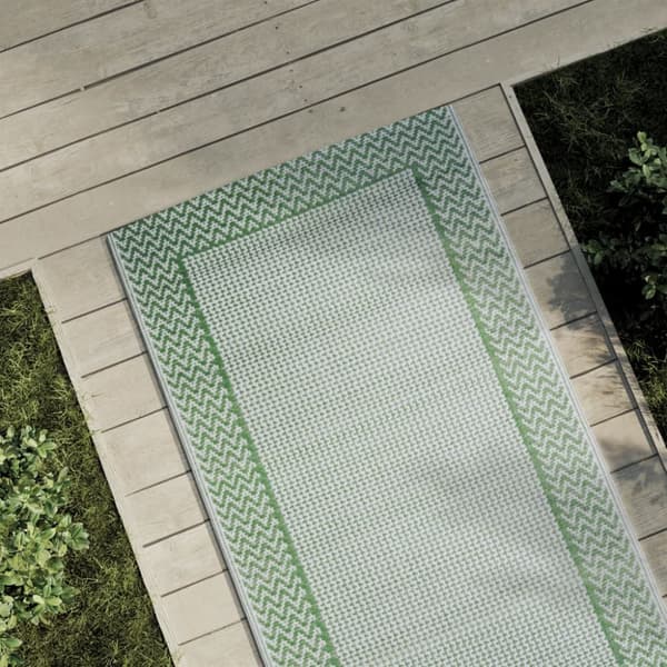 udendørs gulvtæppe 80x250 cm PP grøn
