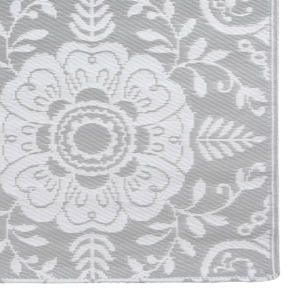 Utomhusmatta ljusgrå 80x150 cm PP