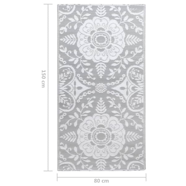 Utomhusmatta ljusgrå 80x150 cm PP