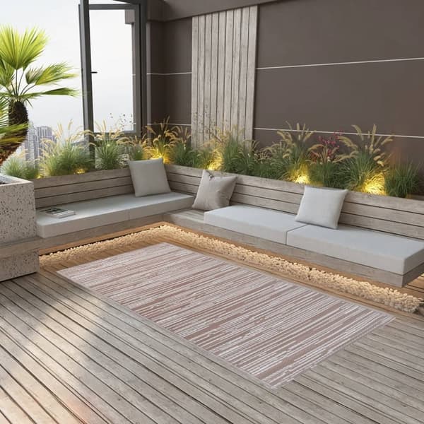 Utomhusmatta brun 120x180 cm PP