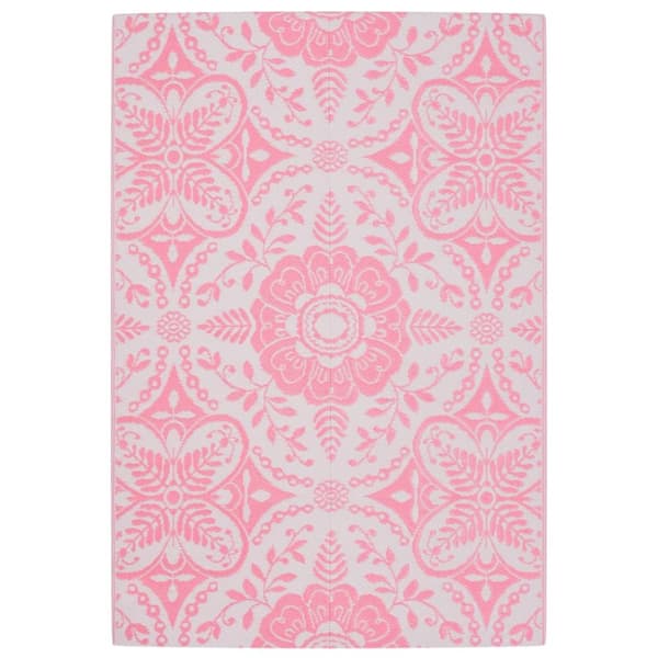 Utomhusmatta rosa 140x200 cm PP