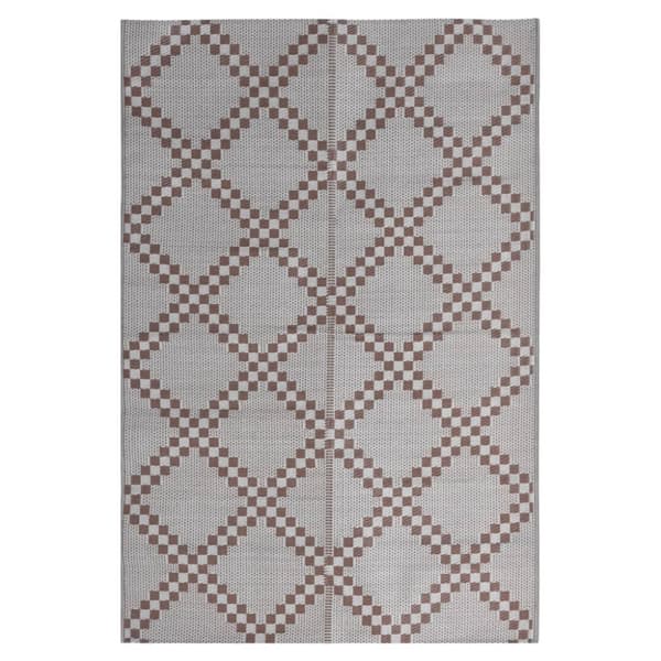 Utomhusmatta brun 140x200 cm PP
