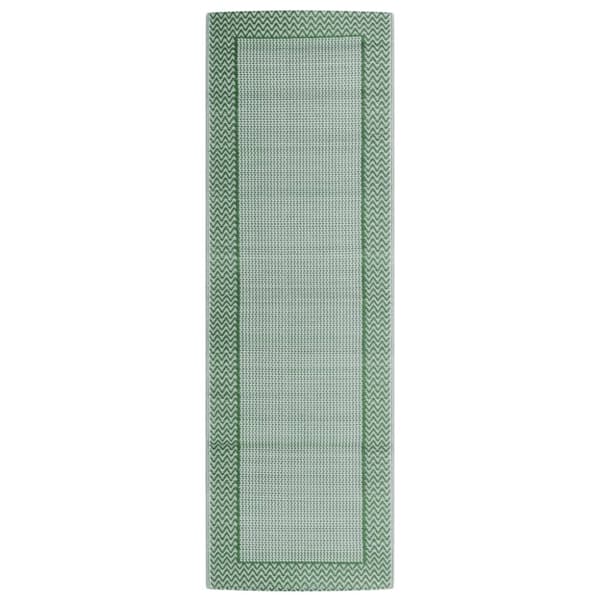 Utomhusmatta grön 80x250 cm PP