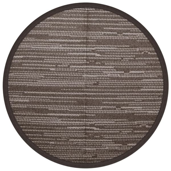 Utomhusmatta brun Ø120 cm PP