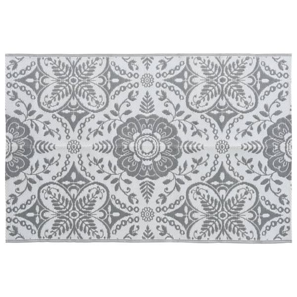 Utomhusmatta ljusgrå 120x180 cm PP