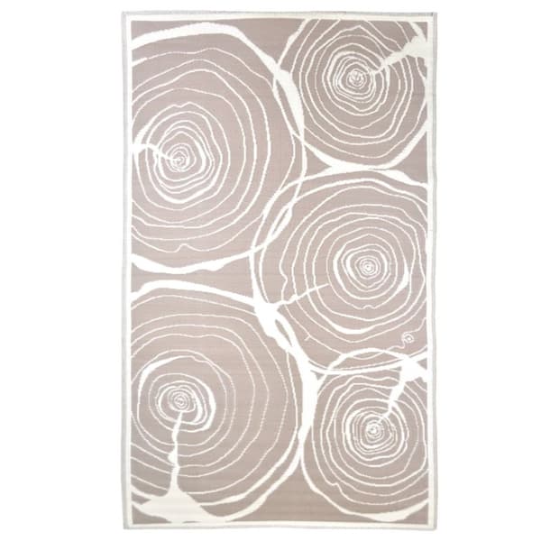 Esschert Design Utomhusmatta 240x150 cm årsringar