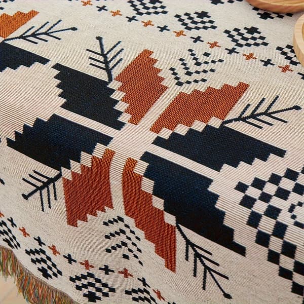Bohemsk Picnicmåtte, Aztec Design, Fugtbestandigt Materiale,51.1870.87 tommer