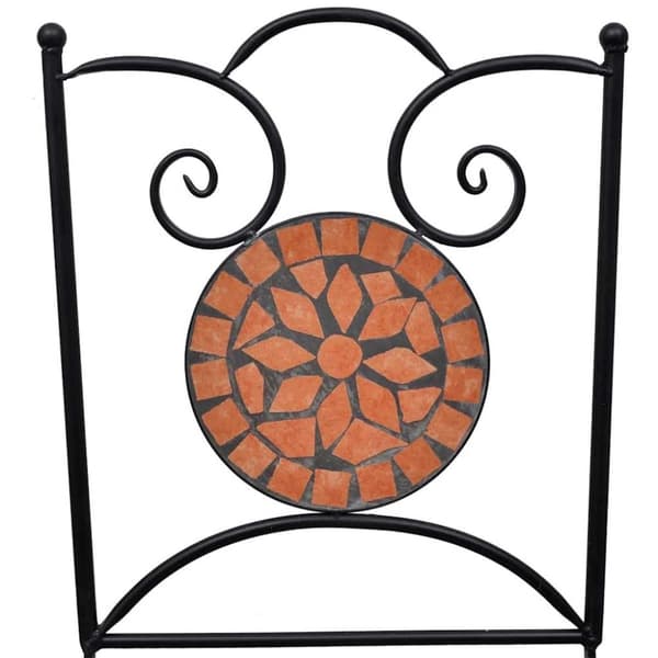 vidaXL foldbare bistrostole 2 stk. keramik terracotta