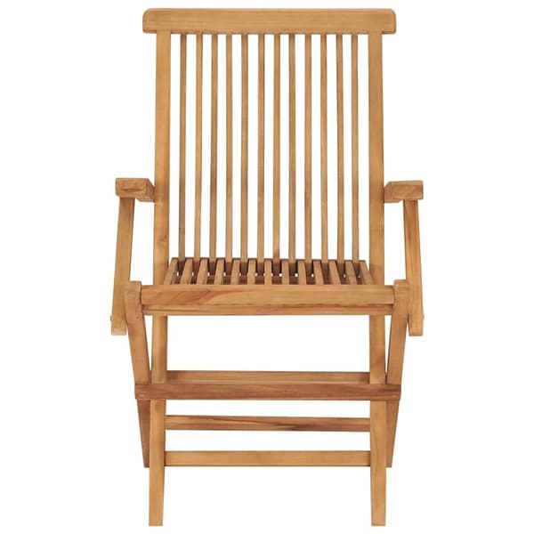 vidaXL foldbare havestole 2 stk. massivt teaktræ