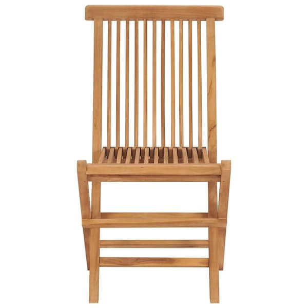 vidaXL foldbare havestole 2 stk. massivt teaktræ