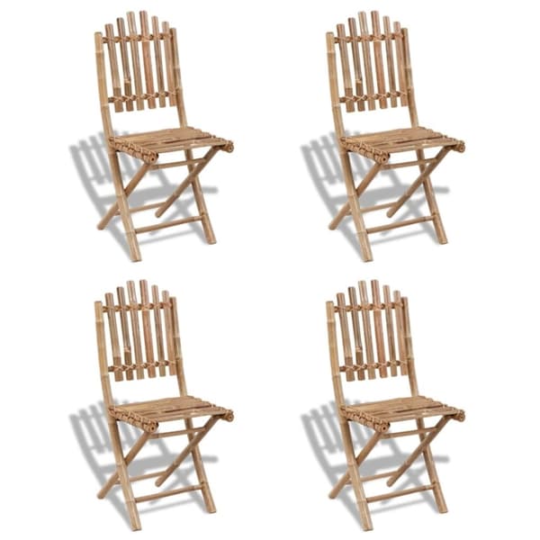 vidaXL foldbare havestole bambus 4 stk.