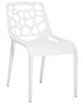 Miniatyrbild 4 av 6: Trädgårdsstol Vit Plaststol Modern Design Matstol Stapelbar