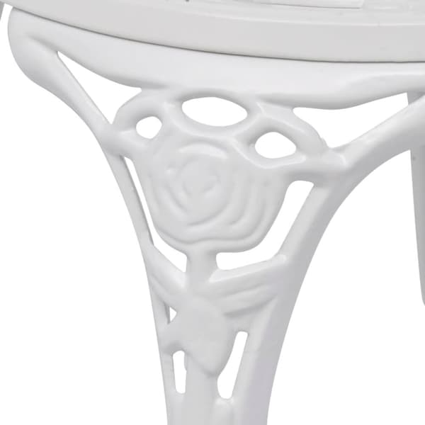 vidaXL bistrostole 2 stk. støbt aluminium hvid