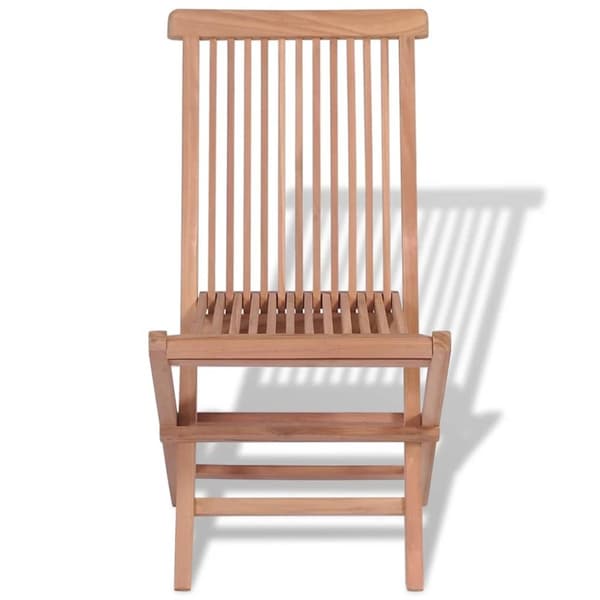 vidaXL Hopfällbara trädgårdsstolar 4 st massiv teak