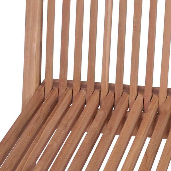 vidaXL Hopfällbara trädgårdsstolar 4 st massiv teak