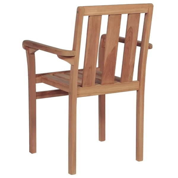 vidaXL Stapelbara trädgårdsstolar 2 st massiv teak