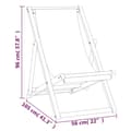 Miniatyrbillede 8 af 9: vidaXL dækstol 56x105x96 cm teak cremefarvet